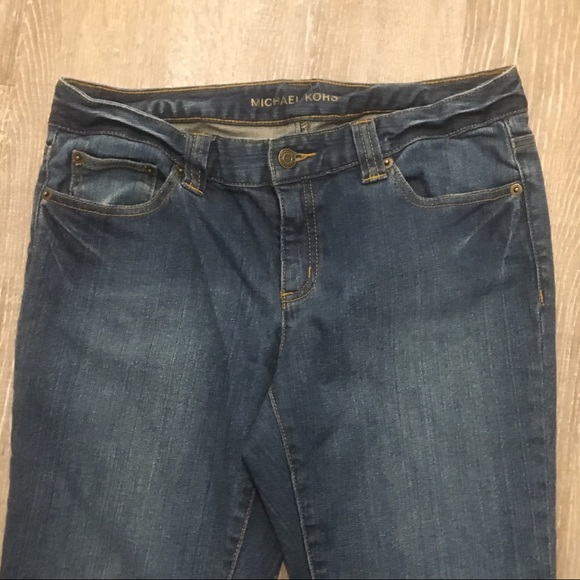 Michael Kors jeans 6 stretch bootcut MK back pocke - Picture 3 of 6